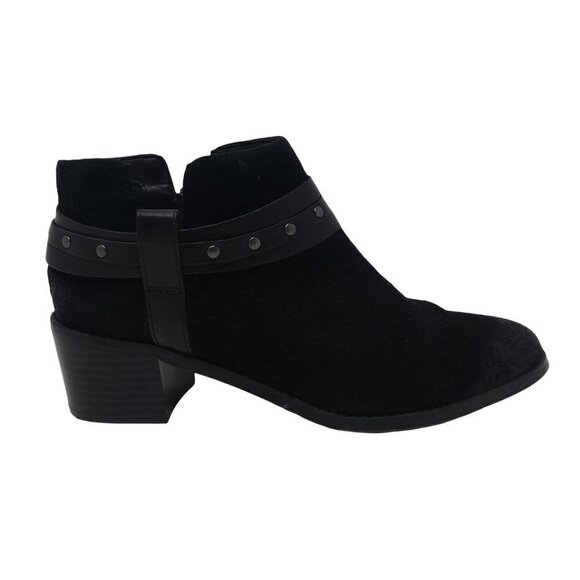 Clarks Breccan Shine Ankle Boots Booties Womens 8.5 Black Distressed Leather Boh - Picture 7 of 12